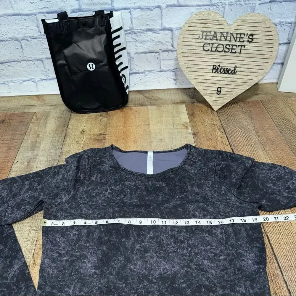 Lululemon Wunder Train Cropped Long Sleeve shirt size 14